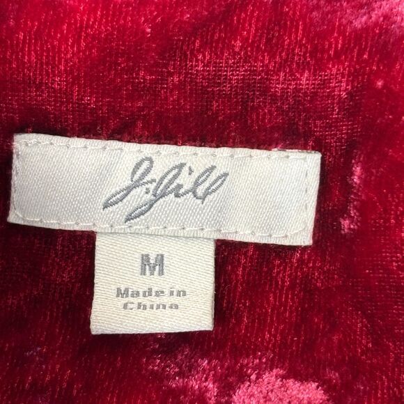 J Jill Women Corduroy Jacket Size Medium Red C036 -29 - Picture 7 of 16